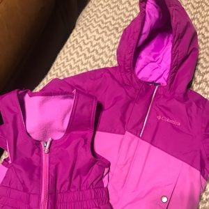 Columbia 2T Snow Ski Bibs and Jacket